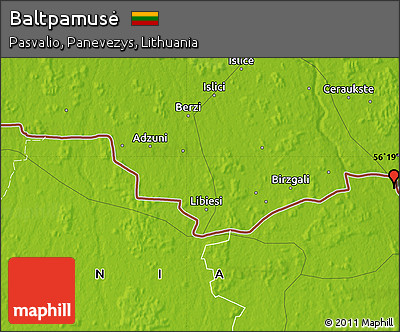 Physical Map of Baltpamusė