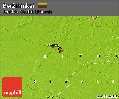Physical Map of Beržininkai