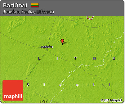 Physical Map of Bariūnai