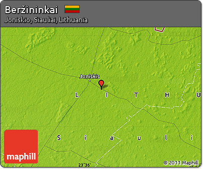 Physical Map of Beržininkai