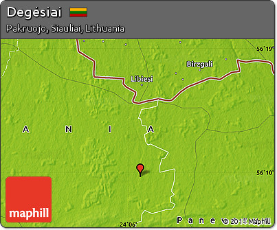 Physical Map of Degėsiai