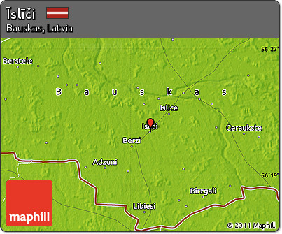 Physical Map of Īslīči