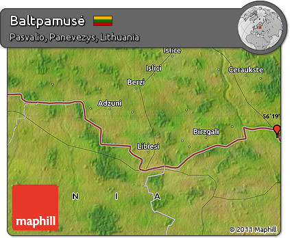 Satellite Map of Baltpamusė