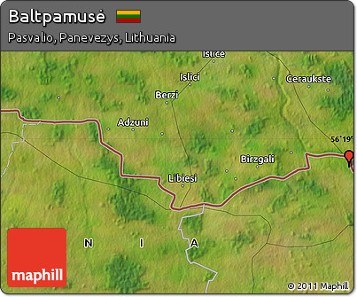Satellite Map of Baltpamusė
