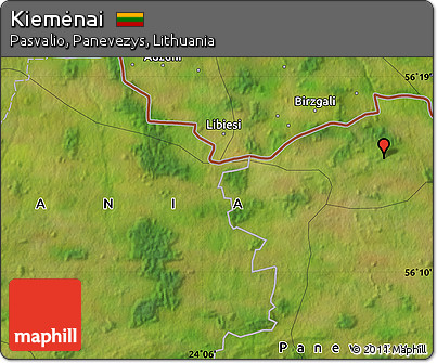 Satellite Map of Kiemėnai