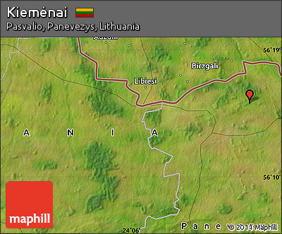 Satellite Map of Kiemėnai