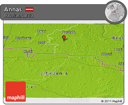 Physical Panoramic Map of Annas
