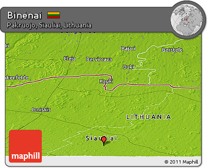 Physical Panoramic Map of Binėnai