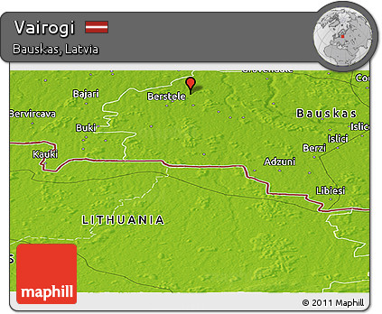 Physical Panoramic Map of Vairogi