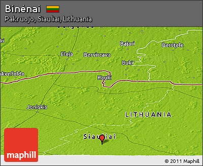 Physical Panoramic Map of Binėnai