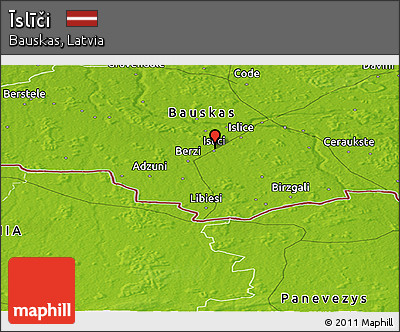 Physical Panoramic Map of Īslīči