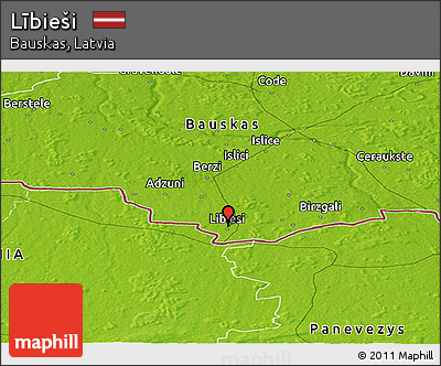 Physical Panoramic Map of Lībieši