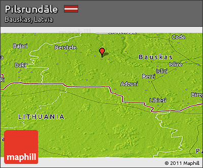 Physical Panoramic Map of Pilsrundāle