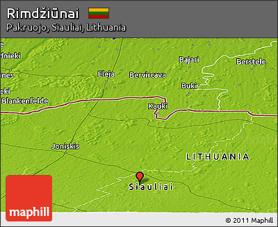 Physical Panoramic Map of Rimdžiūnai