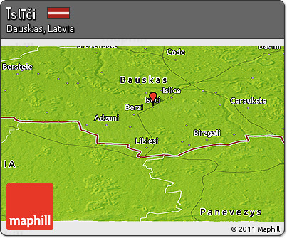 Physical Panoramic Map of Īslīči