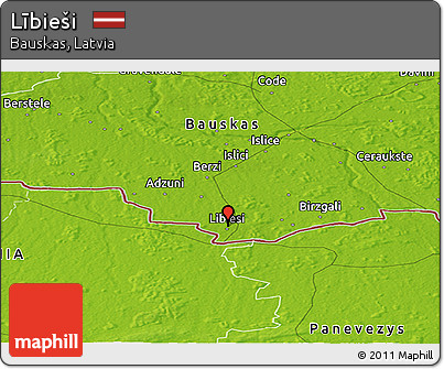 Physical Panoramic Map of Lībieši