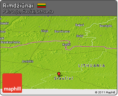 Physical Panoramic Map of Rimdžiūnai