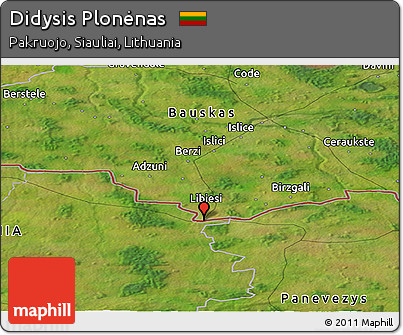Satellite Panoramic Map of Didysis Plonėnas