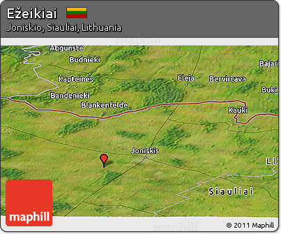 Satellite Panoramic Map of Ežeikiai