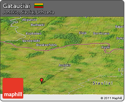 Satellite Panoramic Map of Gataučiai