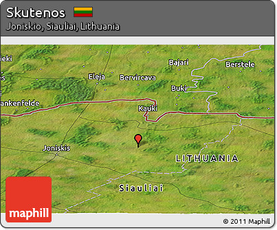 Satellite Panoramic Map of Skutenos