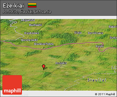 Satellite Panoramic Map of Ežeikiai