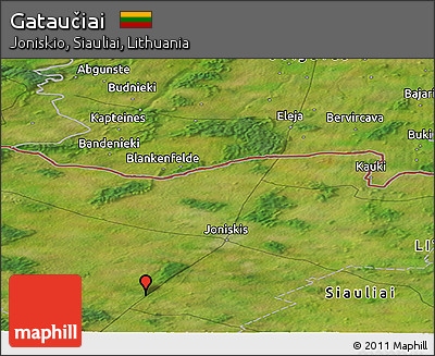 Satellite Panoramic Map of Gataučiai