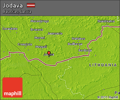 Physical 3D Map of Jodava