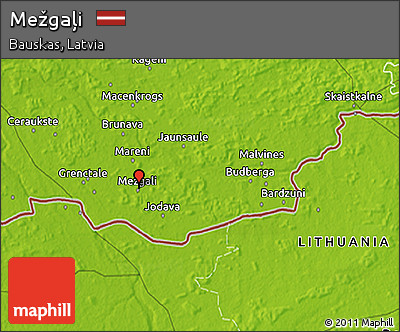 Physical 3D Map of Mežgaļi