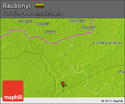 Physical 3D Map of Raubonys