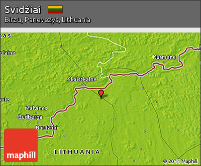 Physical 3D Map of Svidžiai