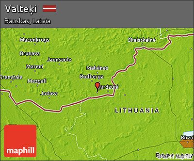 Physical 3D Map of Valteķi