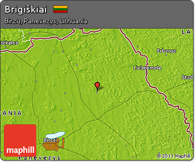 Physical 3D Map of Brigiškiai