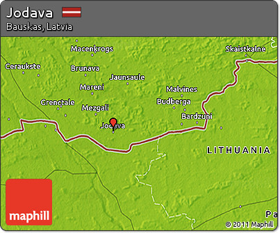 Physical 3D Map of Jodava