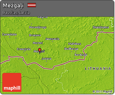 Physical 3D Map of Mežgaļi