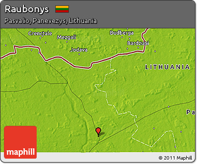 Physical 3D Map of Raubonys