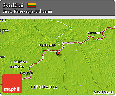 Physical 3D Map of Svidžiai