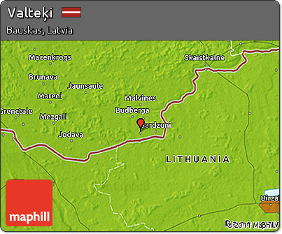 Physical 3D Map of Valteķi