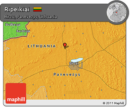 Political 3D Map of Ripeikiai
