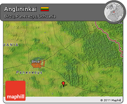 Satellite 3D Map of Anglininkai