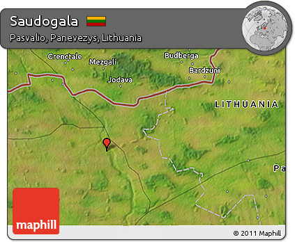 Satellite 3D Map of Saudogala