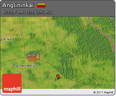 Satellite 3D Map of Anglininkai
