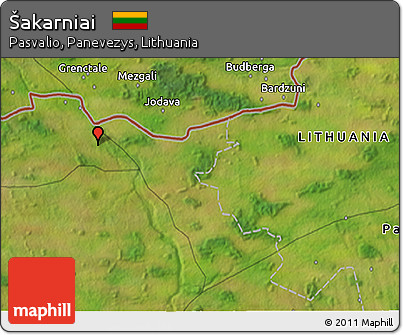 Satellite 3D Map of Šakarniai