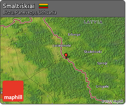 Satellite 3D Map of Smaltiškiai
