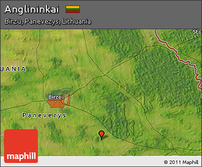 Satellite 3D Map of Anglininkai