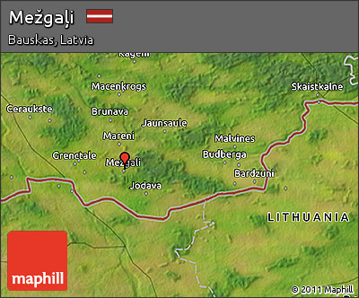 Satellite 3D Map of Mežgaļi