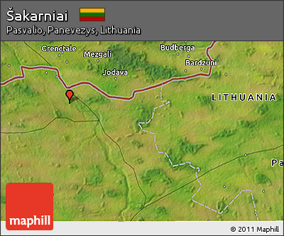 Satellite 3D Map of Šakarniai