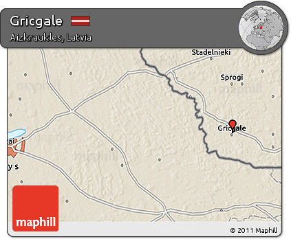 Shaded Relief 3D Map of Gricgale