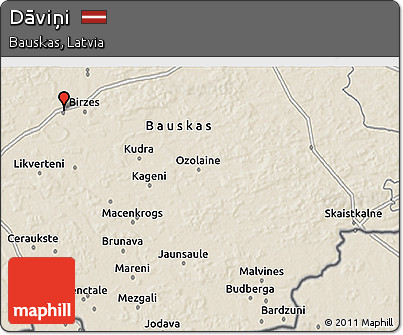 Shaded Relief 3D Map of Dāviņi