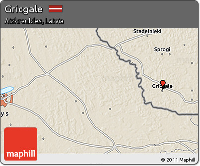 Shaded Relief 3D Map of Gricgale